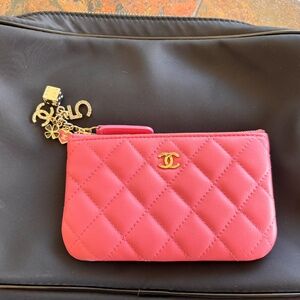 Chanel Pink Quilted Leather Casino Edition 16P Zip Pouch